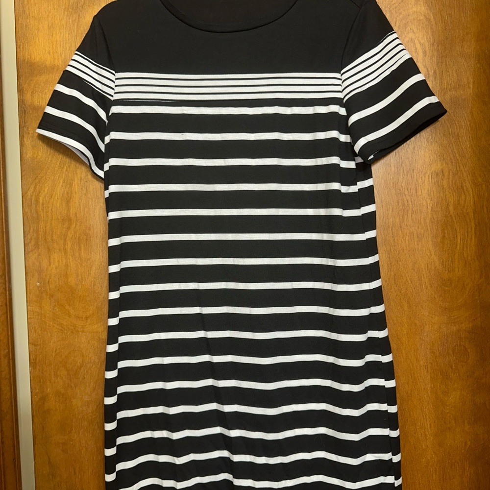 Black and White Striped Dress